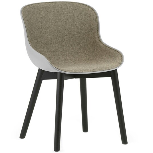 Normann Copenhagen Hyg Stol Polstret Front Grå / Svart Eik