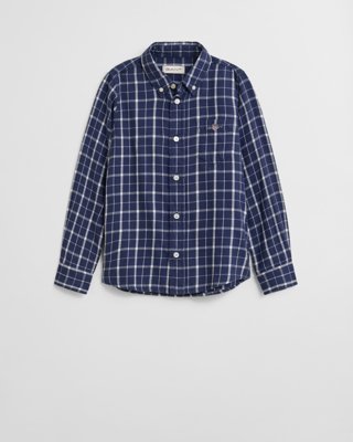 Gant Rutete flanellskjorte for barn PERSIAN BLUE 92 Gant Rutete flanellskjorte for barn PERSIAN BLUE 92
