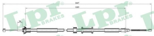 Tautrekk håndbremse LPR C0517B