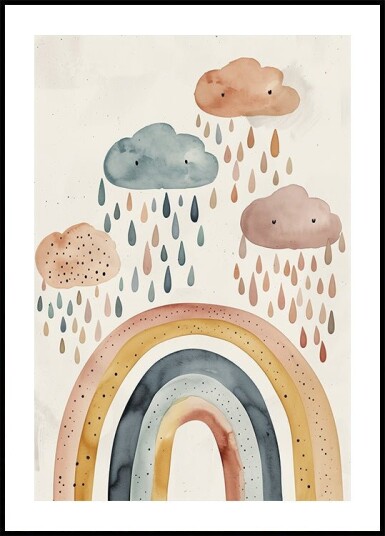 Playful Rainbows Plakat / 50x70cm