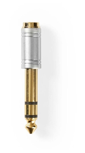 Nedis Stereo Audio Adapter | 6.35 mm Han | 3.5 mm Hun | Gull belagt | Rett | Metall | Sølv | 1 stk. | Boks