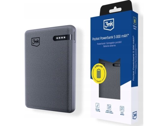 Powerbank 3Mk Pocket Powerbank 5000Mah 12W Usb-C Gray/Gray