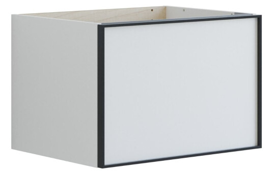 Dansani Inzo Alu ramme Svart Servantskap 1 Skuff B60 120xh40xd44cm Hvit Matt / 60cm