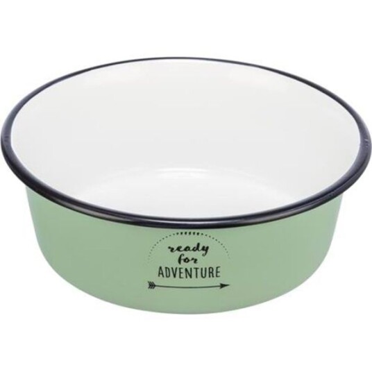Trixie Bowl Enamel/Stainless Steel 0.9 L/ 17 cm Green