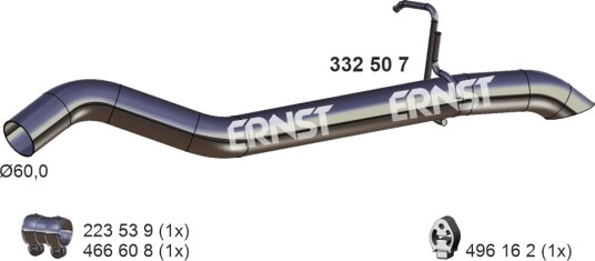 Eksosrør ERNST 332507 Eksosrør ERNST 332507