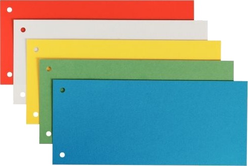 Leitz   Inndeler   For A4 210 X 297 Mm   Hvit Blå Gul Rød Grønn En Pakke 25