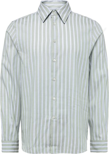 PS Paul Smith Mens Ls Regular Fit Shirt 34_LT GREYISH GREEN S