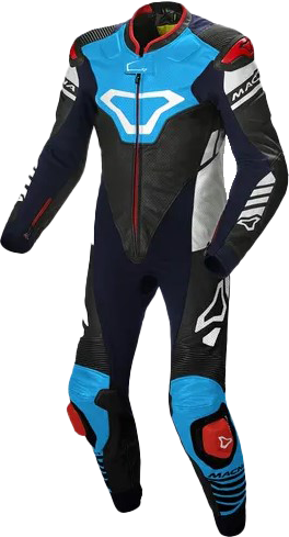 Macna Skinndress Tracktix 2 delt Blå Hvit Fluo Gul
