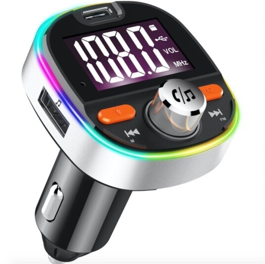 FM-sender med Bluetooth-handsfree USB og stemningsfull belysning