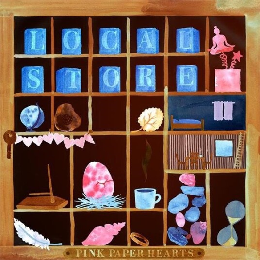 Local Store Pink Paper Hearts Vinyl