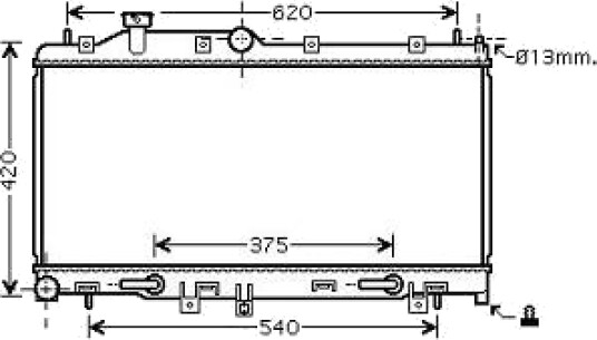 DIEDERICHS DCM3045 Radiator motorkjøling DIEDERICHS DCM3045 Radiator motorkjøling