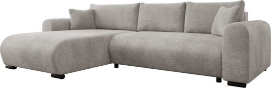 Handda Sovesofa med Sjeselong 3 seter i Fløyel Grå