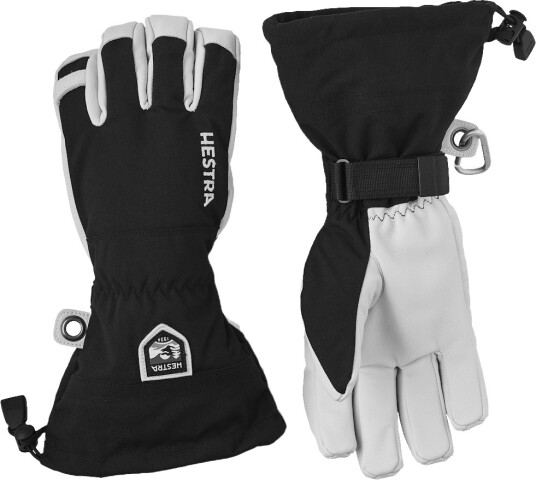 Hestra Army Leather Heli Ski 5 Finger Svart 11