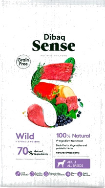 Dibaq Sense Dog Grain Free Wild 2 kg - Tørrfôr for hunder Dibaq Sense Dog Grain Free Wild 2 kg - Tørrfôr for hunder