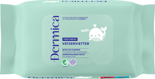 Dermica Baby våtservietter 64 stk Dermica Baby våtservietter 64 stk