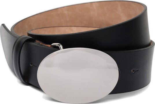 Gimaguas Oval Buckle Belt Black S/M