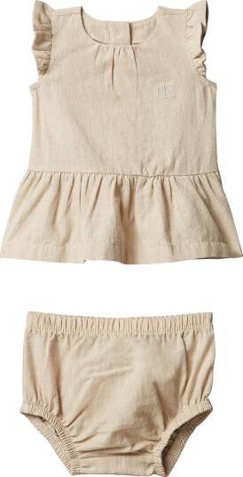 Calvin Klein Kjole m. Bloomers Havregrøt Grey Calvin Klein 3 år 98 Kjole Beige
