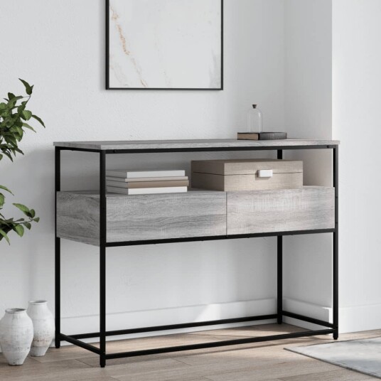  Konsollbord grå sonoma 100x40x75 cm konstruert tre 8720845421045