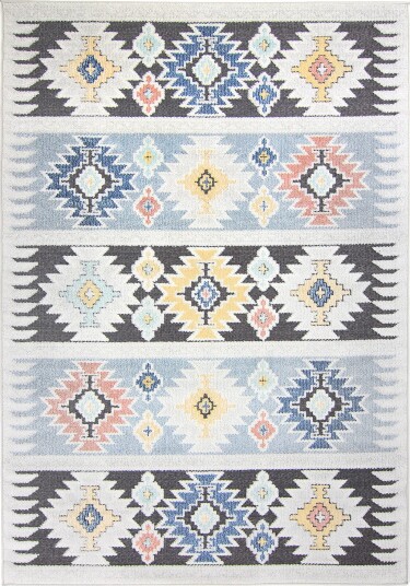 Innendørs/Utendørs tepper Sahara blå/multi Størrelse: 240 x 340 cm Innendørs/Utendørs tepper Sahara blå/multi Størrelse: 240 x 340 cm