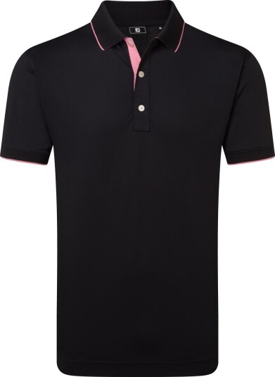 FootJoy FJ Wordmark Pique Svart Golf pologenser herre Black XX Large