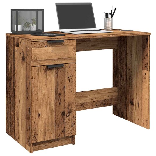 Skrivebord gammelt tre 100x50x75 cm konstruert tre