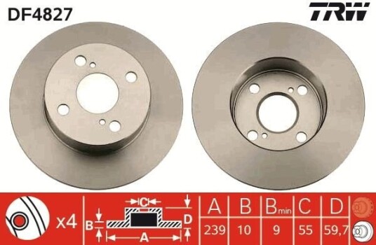 Bremseskive TRW DF4827