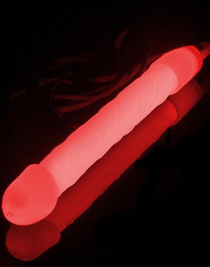 Crosswear Rød Dick Glow Stick med Snor 15 cm
