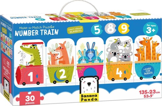 Banana Panda Make-a-Match Puslespill 30 Brikker Tog Med Tall Banana Panda Make-a-Match Puslespill 30 Brikker Tog Med Tall
