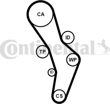 Registerreim sett CONTITECH CT1056K1 Registerreim sett CONTITECH CT1056K1