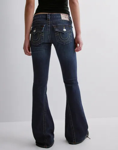 True Religion Blå Joey Low Rise Flare