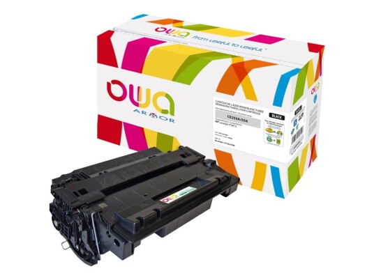 Owa - Svart - Kompatibel - Gjenfabrikert - Tonerpatron Alternativ For: Hp Ce255a - For Hp Laserjet Enterprise Mfp M525  Laserjet Enterprise Flow Mfp M525