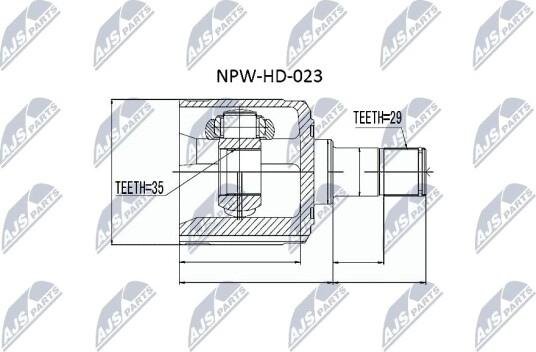Nty Drivknute drivaksel NTY NPW HD 023
