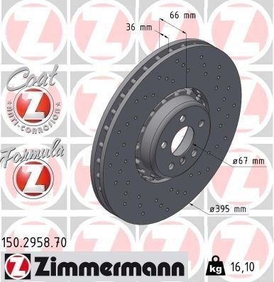 ZIMMERMANN 150.2958.70 Bremseskive