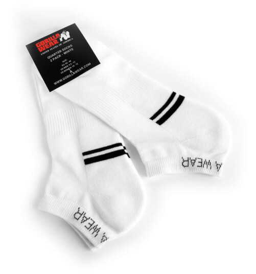 Gorilla Wear Quarter Socks 2 Pack white 39 42