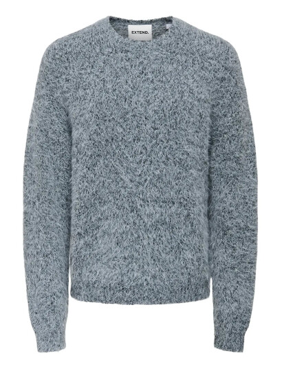 ONLY & SONS Onsnoah Ds Crop Ls Crew Knit Extnd - Blue - XS