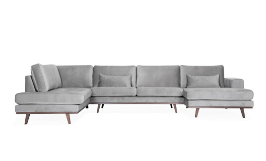 Soffadirekt STOCKHOLM U sofa Left Velvet Edition Lys grå Soffadirekt STOCKHOLM U sofa Left Velvet Edition Lys grå