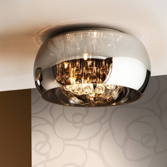 Schuller Valencia LED-taklampe Argos, Krom / sølv, Stue / spisestue, Glass, Moderne Schuller Valencia LED-taklampe Argos, Krom / sølv, Stue / spisestue, Glass, Moderne