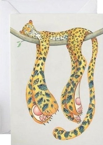 Carnet A166 B6 + Konvolutt Sovende Leopard