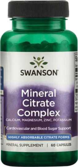 Mineral Citrate Complex Kalsium magnesium sink kalium 60 kapsler