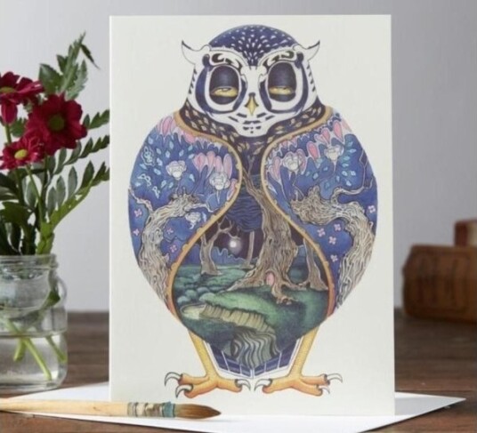 Carnet A062 B6 + Konvolutt Blue Owl