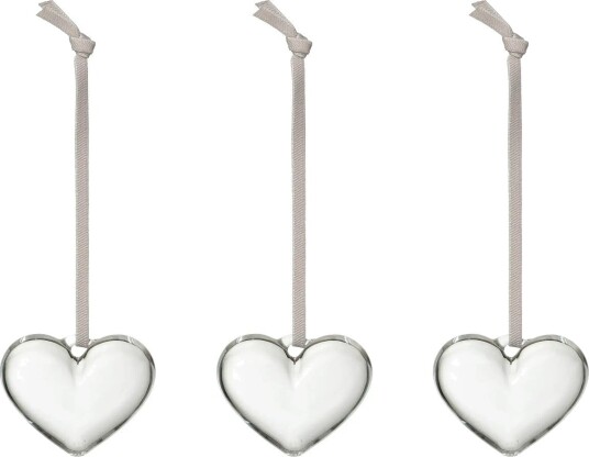Iittala Iittala Glass Heart 50Mm Clear 3Pc Nude 3 SET Iittala Iittala Glass Heart 50Mm Clear 3Pc Nude 3 SET
