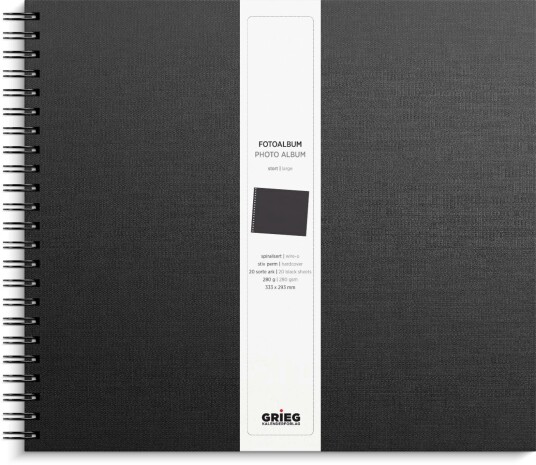 Grieg Fotoalbum Grieg stort 40 sider sort Grieg Fotoalbum Grieg stort 40 sider sort