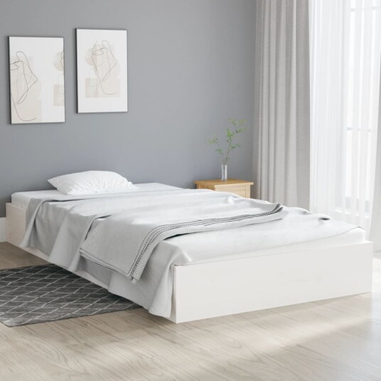 vidaXL Sengeramme hvit heltre 100x200 cm vidaXL Sengeramme hvit heltre 100x200 cm