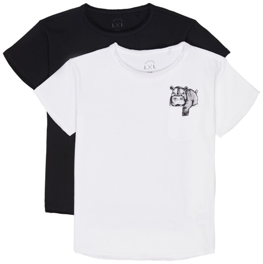 Luca &  Lola Ettore T-Shirt 2-pack White/Black 134-140