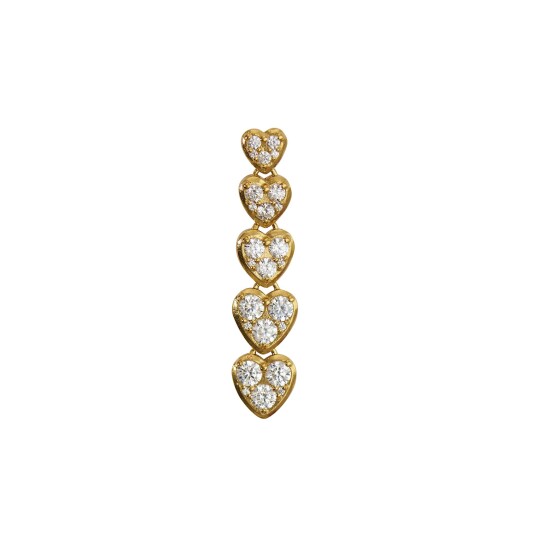 Stine A Jewelry J"adore Dangling Earring Gullfarge Hvit