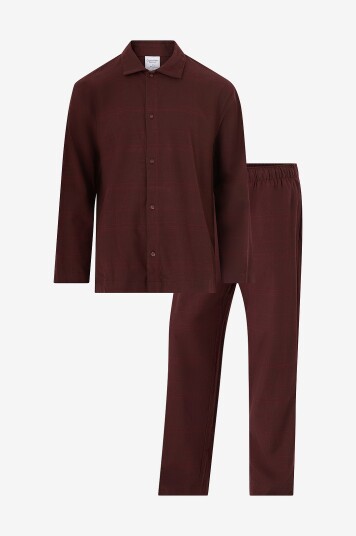 Calvin Klein Pyjamas L/S Button Down Pant Set Brun Calvin Klein Pyjamas L/S Button Down Pant Set Brun