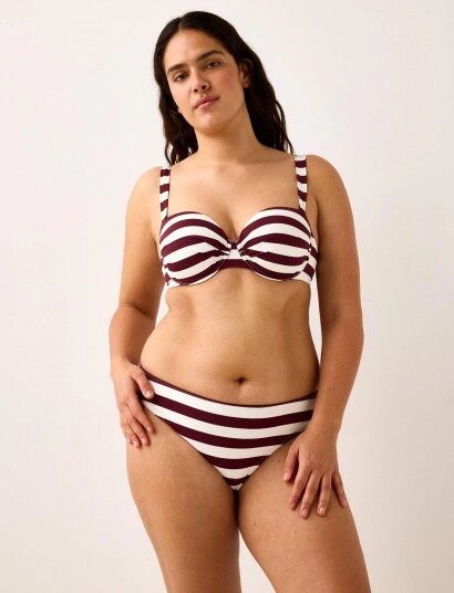 Lindex Balconette Bikini Bra Burgundy S
