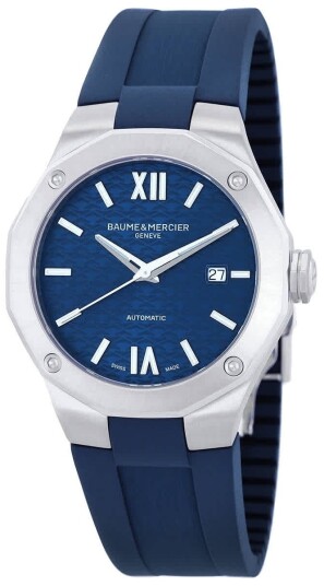 Baume & Mercier Herreklokke M0A10619 Riviera Blå/Gummi Ø42 mm Baume & Mercier Herreklokke M0A10619 Riviera Blå/Gummi Ø42 mm