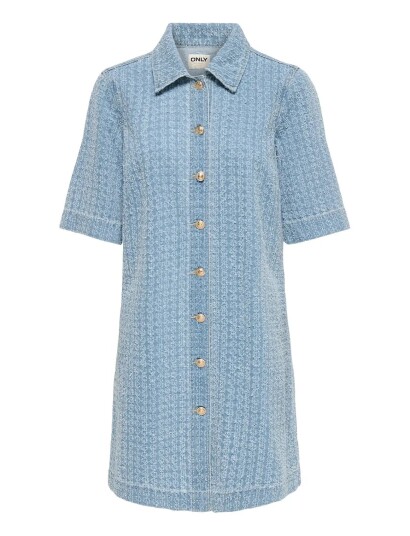 ONLY Onlbelle Boucle S/S Dnm Dress Bj Blue S ONLY Onlbelle Boucle S/S Dnm Dress Bj Blue S