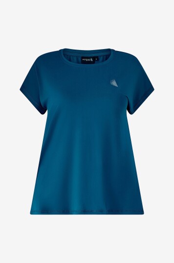 Zizzi - Treningstopp Abasic, O-neck, Tee - Blå